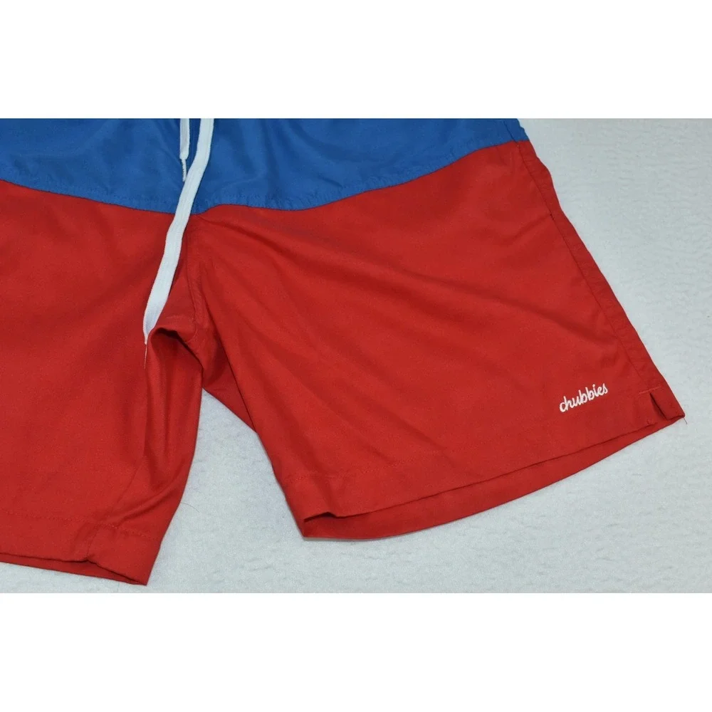 Chubbies The Liberties Men Shorts Size L Red Blue 5.5